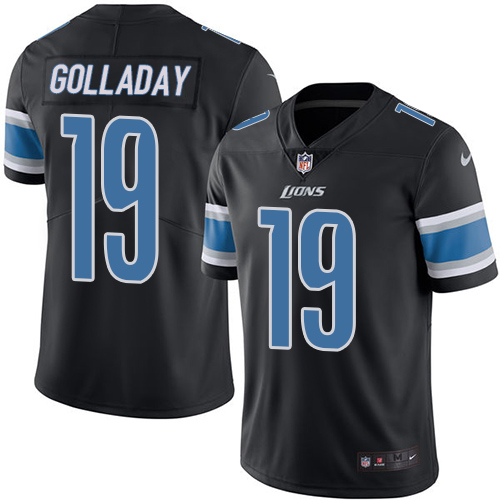 Youth Nike Detroit Lions #19 Kenny Golladay Limited Black Rush Vapor Untouchable NFL Jersey