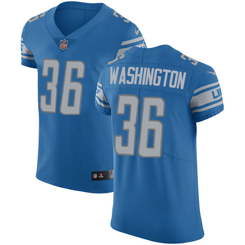 Men's Nike Detroit Lions #36 Dwayne Washington Blue Team Color Vapor Untouchable Elite Player NFL Jersey
