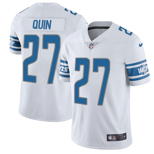 Men's Nike Detroit Lions #27 Glover Quin White Vapor Untouchable Limited Player NFL Jersey