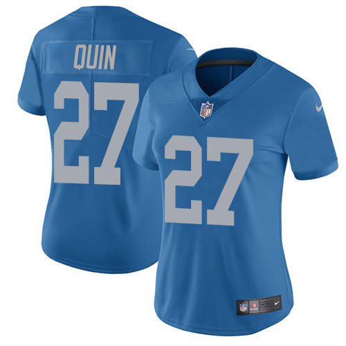 Women's Nike Detroit Lions #27 Glover Quin Blue Alternate Vapor Untouchable Elite Player NFL Jersey