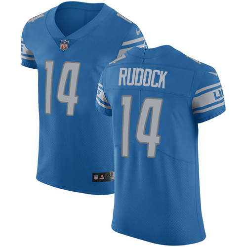 Men's Nike Detroit Lions #14 Jake Rudock Blue Team Color Vapor Untouchable Elite Player NFL Jersey