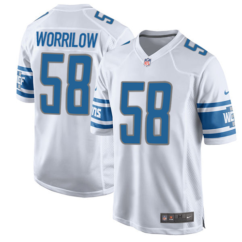 Men's Nike Detroit Lions #58 Paul Worrilow Game White NFL Jersey