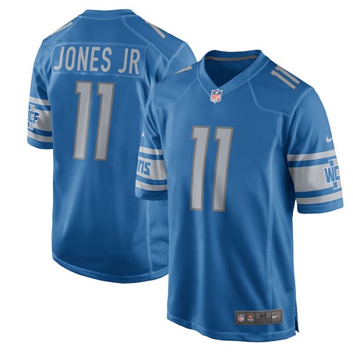 Men's Nike Detroit Lions #11 Marvin Jones Jr Game Blue Team Color NFL Jersey