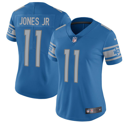 Women's Nike Detroit Lions #11 Marvin Jones Jr Blue Team Color Vapor Untouchable Elite Player NFL Jersey