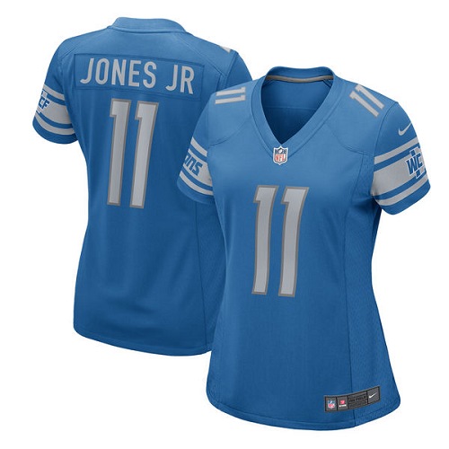 Women's Nike Detroit Lions #11 Marvin Jones Jr Game Blue Team Color NFL Jersey