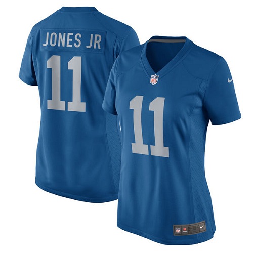 Women's Nike Detroit Lions #11 Marvin Jones Jr Game Blue Alternate NFL Jersey