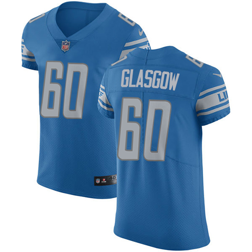 Men's Nike Detroit Lions #60 Graham Glasgow Blue Team Color Vapor Untouchable Elite Player NFL Jersey