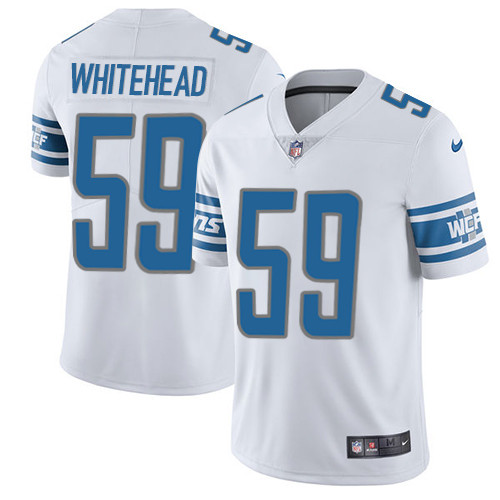 Men's Nike Detroit Lions #59 Tahir Whitehead White Vapor Untouchable Limited Player NFL Jersey