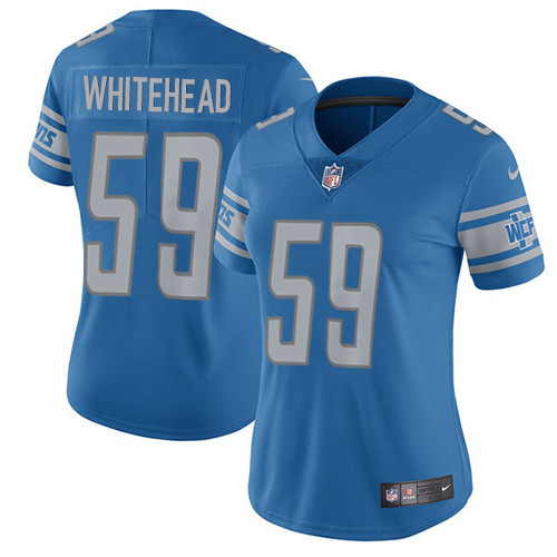 Women's Nike Detroit Lions #59 Tahir Whitehead Blue Team Color Vapor Untouchable Elite Player NFL Jersey