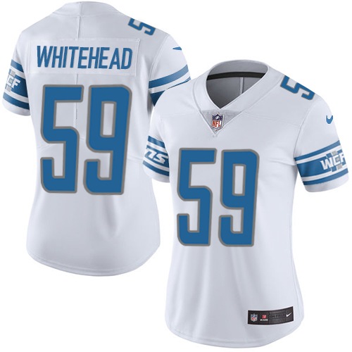 Women's Nike Detroit Lions #59 Tahir Whitehead White Vapor Untouchable Elite Player NFL Jersey