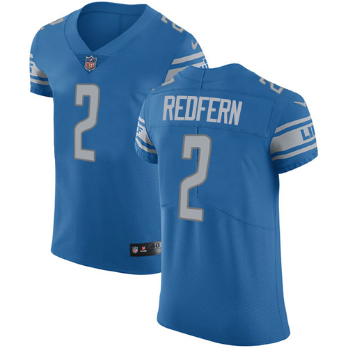 Men's Nike Detroit Lions #2 Kasey Redfern Blue Team Color Vapor Untouchable Elite Player NFL Jersey