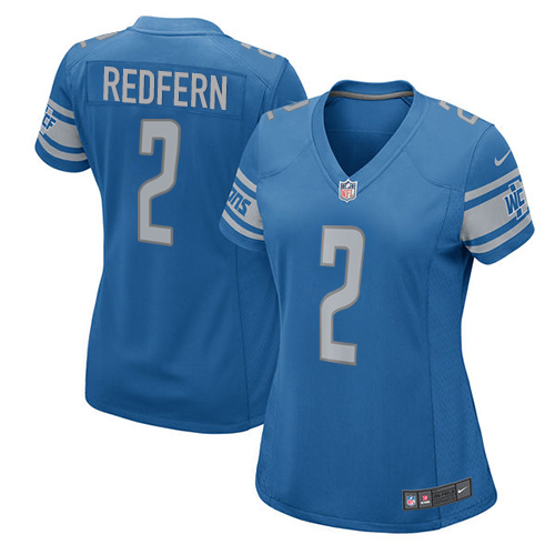 Women's Nike Detroit Lions #2 Kasey Redfern Game Blue Team Color NFL Jersey
