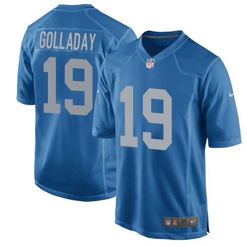 Men's Nike Detroit Lions #19 Kenny Golladay Game Blue Alternate NFL Jersey