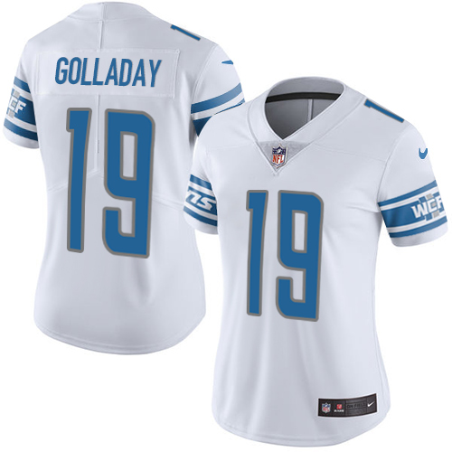 Women's Nike Detroit Lions #19 Kenny Golladay White Vapor Untouchable Elite Player NFL Jersey