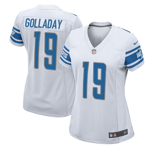 Women's Nike Detroit Lions #19 Kenny Golladay Game White NFL Jersey
