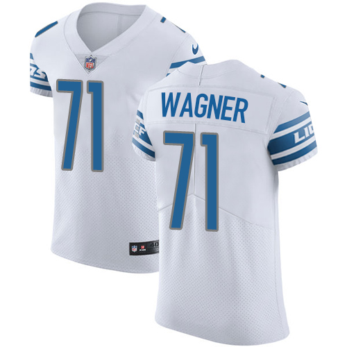 Men's Nike Detroit Lions #71 Ricky Wagner Elite White NFL Jersey