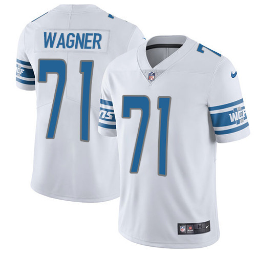 Men's Nike Detroit Lions #71 Ricky Wagner White Vapor Untouchable Limited Player NFL Jersey