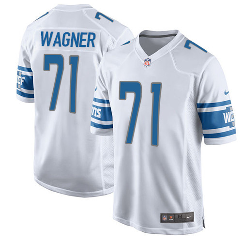 Men's Nike Detroit Lions #71 Ricky Wagner Game White NFL Jersey