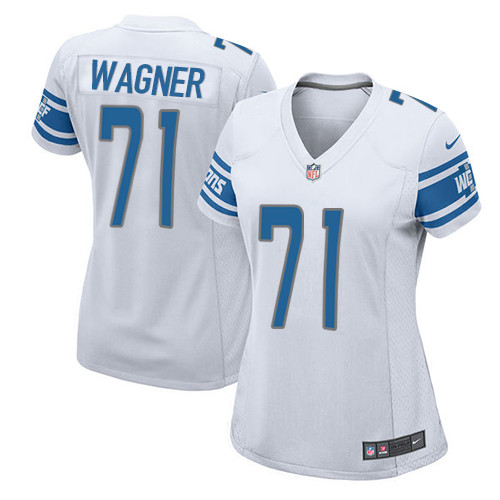 Women's Nike Detroit Lions #71 Ricky Wagner Game White NFL Jersey