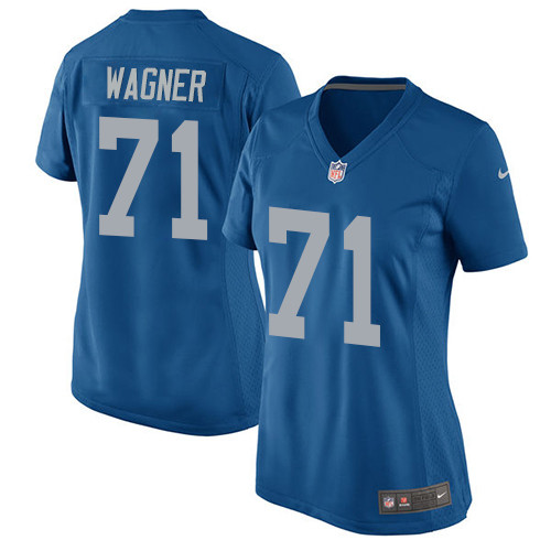 Women's Nike Detroit Lions #71 Ricky Wagner Game Blue Alternate NFL Jersey