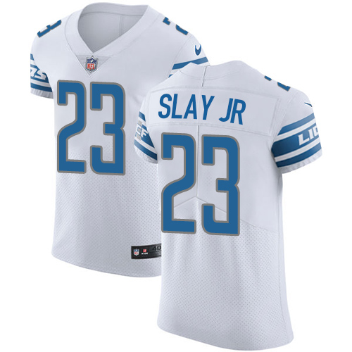 Men's Nike Detroit Lions #23 Darius Slay Elite White NFL Jersey
