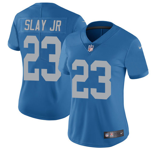 Women's Nike Detroit Lions #23 Darius Slay Blue Alternate Vapor Untouchable Elite Player NFL Jersey