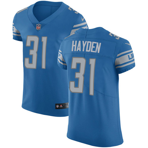 Men's Nike Detroit Lions #31 D.J. Hayden Blue Team Color Vapor Untouchable Elite Player NFL Jersey
