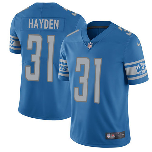 Men's Nike Detroit Lions #31 D.J. Hayden Blue Team Color Vapor Untouchable Limited Player NFL Jersey