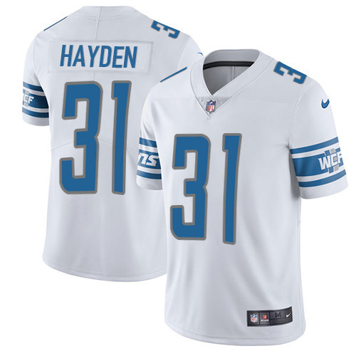 Men's Nike Detroit Lions #31 D.J. Hayden White Vapor Untouchable Limited Player NFL Jersey