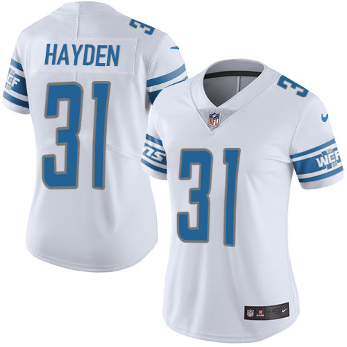 Women's Nike Detroit Lions #31 D.J. Hayden White Vapor Untouchable Elite Player NFL Jersey