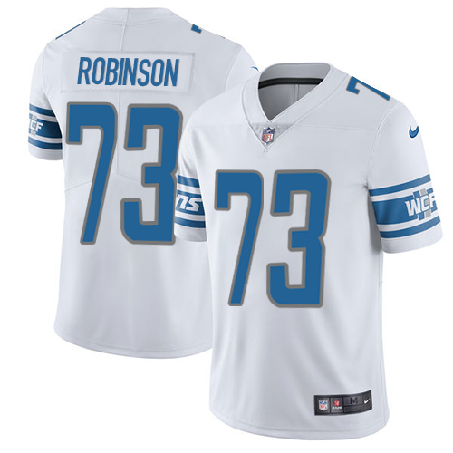 Men's Nike Detroit Lions #73 Greg Robinson White Vapor Untouchable Limited Player NFL Jersey