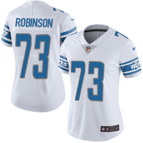Women's Nike Detroit Lions #73 Greg Robinson White Vapor Untouchable Elite Player NFL Jersey