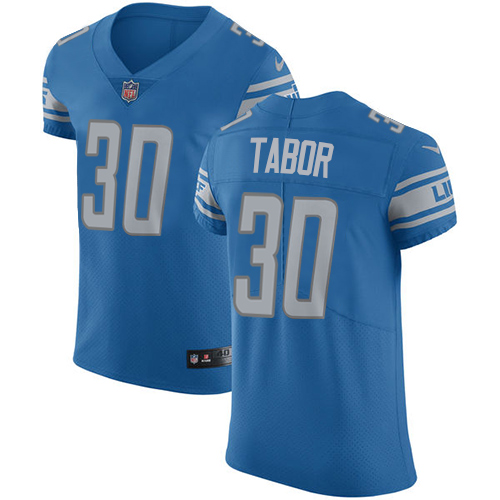 Men's Nike Detroit Lions #30 Teez Tabor Blue Team Color Vapor Untouchable Elite Player NFL Jersey