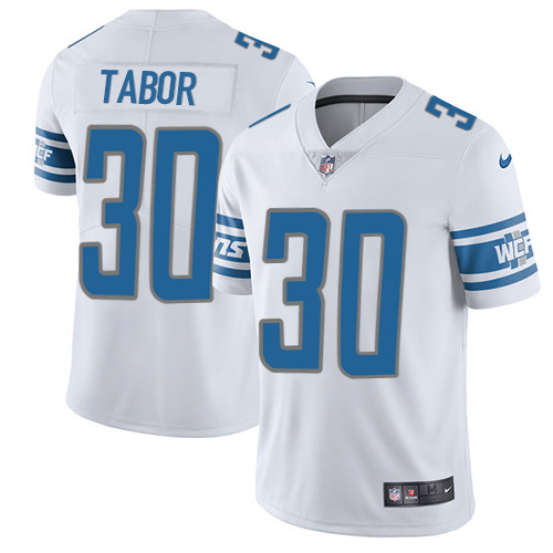 Youth Nike Detroit Lions #30 Teez Tabor White Vapor Untouchable Elite Player NFL Jersey