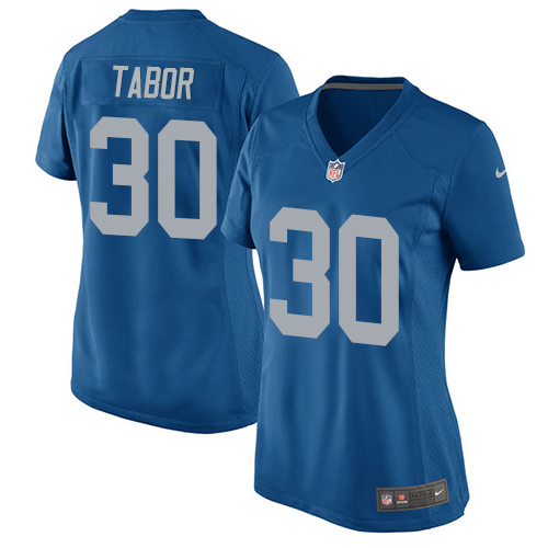 Women's Nike Detroit Lions #30 Teez Tabor Game Blue Alternate NFL Jersey