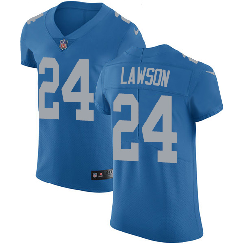 Men's Nike Detroit Lions #24 Nevin Lawson Elite Blue Alternate NFL Jersey