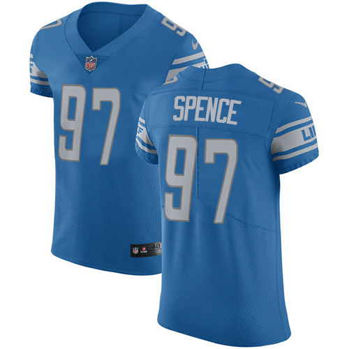 Men's Nike Detroit Lions #97 Akeem Spence Blue Team Color Vapor Untouchable Elite Player NFL Jersey