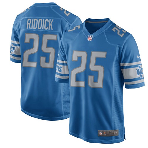 Men's Nike Detroit Lions #25 Theo Riddick Game Blue Team Color NFL Jersey
