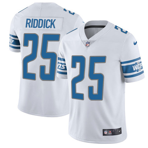 Men's Nike Detroit Lions #25 Theo Riddick White Vapor Untouchable Limited Player NFL Jersey