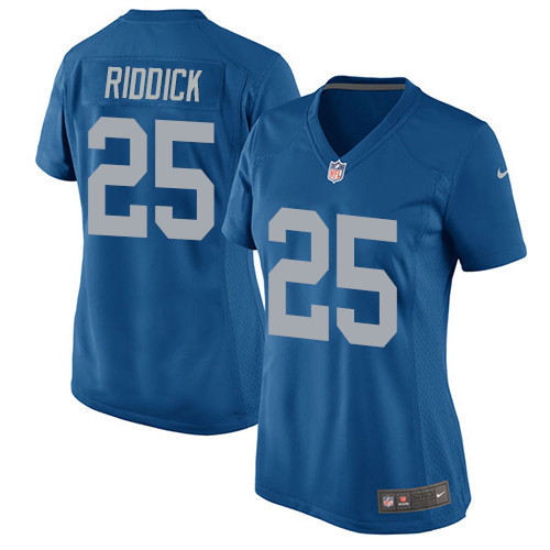 Women's Nike Detroit Lions #25 Theo Riddick Game Blue Alternate NFL Jersey