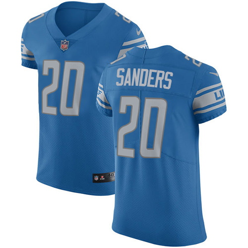 Men's Nike Detroit Lions #20 Barry Sanders Blue Team Color Vapor Untouchable Elite Player NFL Jersey