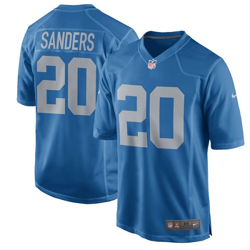 Men's Nike Detroit Lions #20 Barry Sanders Game Blue Alternate NFL Jersey