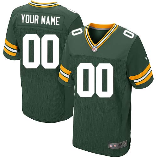 Men's Nike Green Bay Packers Customized Elite Green Team Color NFL Jersey