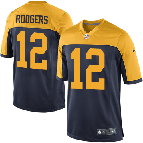 Men's Nike Green Bay Packers #12 Aaron Rodgers Game Navy Blue Alternate NFL Jersey