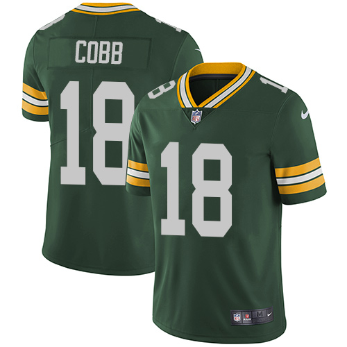 Men's Nike Green Bay Packers #18 Randall Cobb Green Team Color Vapor Untouchable Limited Player NFL Jersey