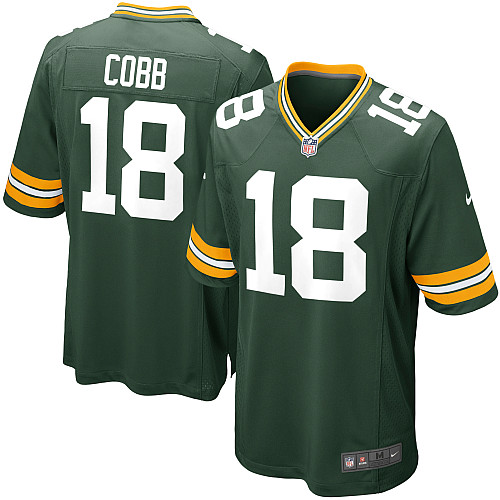 Men's Nike Green Bay Packers #18 Randall Cobb Game Green Team Color NFL Jersey