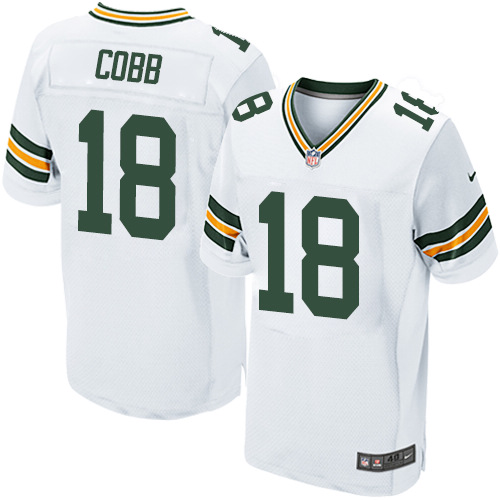 Men's Nike Green Bay Packers #18 Randall Cobb Elite White NFL Jersey