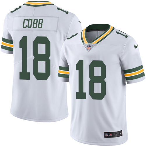 Men's Nike Green Bay Packers #18 Randall Cobb White Vapor Untouchable Limited Player NFL Jersey