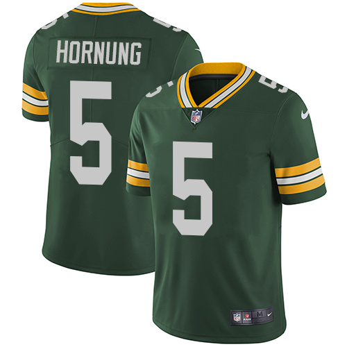 Men's Nike Green Bay Packers #5 Paul Hornung Green Team Color Vapor Untouchable Limited Player NFL Jersey