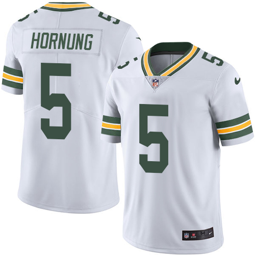 Men's Nike Green Bay Packers #5 Paul Hornung White Vapor Untouchable Limited Player NFL Jersey